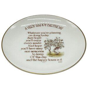 lasting memories collector plate happy birthday porcelain 6" READ